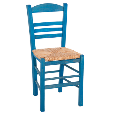 Karrige tradicionale me kashtë dhe druri beech 40×42×87 cm (FB910369.05), kaltër
