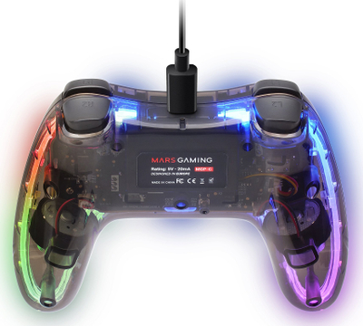 Gamepad Mars Gaming MGP-C, RGB, USB-C, i zi