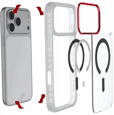 Futrollë Ghostek Covert MagSafe për iPhone 17 Pro Max, transparent, kompatibile me MagSafe