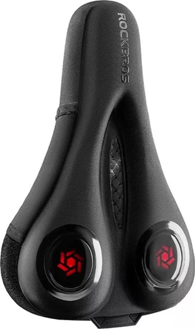 Mbulesë sele biçiklete Rockbros LF044R, xhel silikoni edhe memory foam, me mbulesë shiu, e zezë