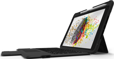Tastierë STM Dux me folio, me trackpad, për tablet, e zezë