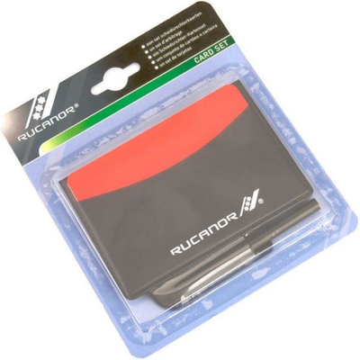 Сет картони за судија Rucanor Referee Card Set, со винил паричник, со молив, сив