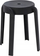Tabure plastike Home&amp;Styling Eh, rrethore, për brenda në shpi, e zezë