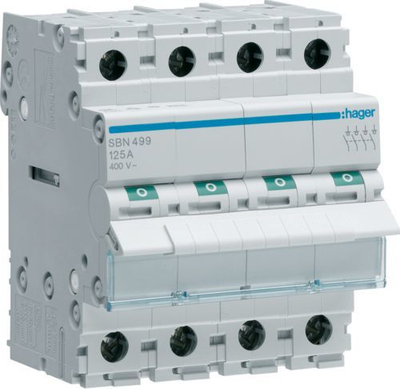 Ndërprerës modular Hager Polo, 4 pole, 125 A