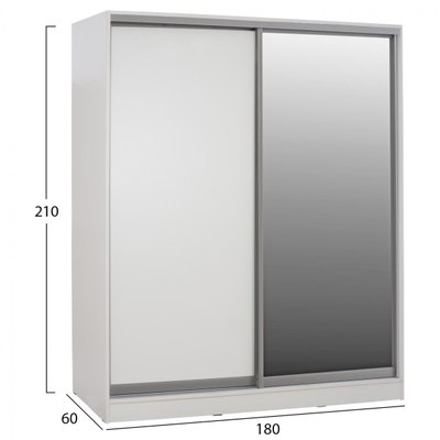 Dollap  Adler i bardhë 180×60×210 cm (HM2437.03)