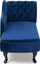 Divan lounge Beliani Nimes, me shtrat anësor të djathtë, kadife, blu e errët
