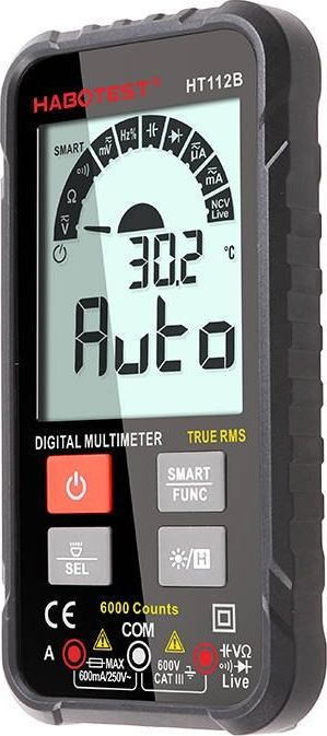 Multimetër dixhital Habotest HT112B, True RMS, ekran 2.88", portokalli