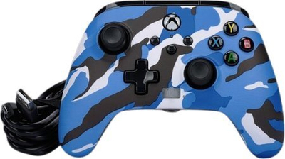 Контролер PowerA Xbox Enhanced Camo, жичен, сина