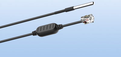 Sensor temperature Sonoff WTS01, i papërshkueshëm nga uji, kabllo 1.5m RJ9 4P4C, i zi