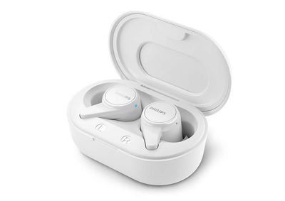 Dëgjuese Buds Philips TAT1207WT/00, wireless IPX4 Splash Mic, të bardha