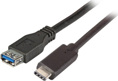 Adapter USB EFB USB 3.2, Type C në USB A, 0.2m, i zi