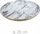 Tabaka dekorative Home Styling Collection, Ø 28 cm, e bardhë