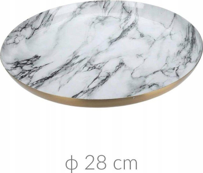 Tabaka dekorative Home Styling Collection, Ø 28 cm, e bardhë