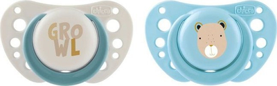 Biberon silikoni Chicco Air, 2 6 muaj, 2 copë, blu