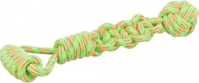 Lodër për qen TRIXIE Knot Ball on Rope, top me litar, 8/38 cm, shumëngjyrëshe