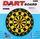 Set dartboard Dart Board NO.889, 37 cm, me dy anë, me 6 shigjeta
