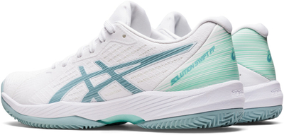 Këpucë tenisi Asics Solution Swift FF Clay 1042A198, për femra, të bardha blu
