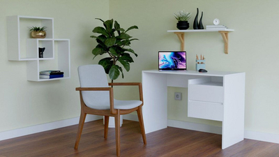 Tavolinë TopEshop Taco3, 126 cm x 51.6 cm, e bardhë