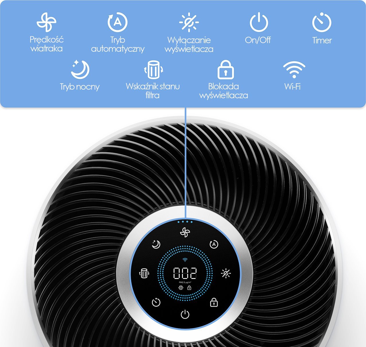 Pastrues ajri LEVOIT Core 400S, 3 në 1 HEPA H13, Smart WiFi, i bardhë 5