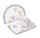 Set karroce bebesh Sensillo Muslin Teddy, jastëk dhe batanije, gri