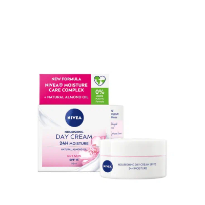 Krem Dite Nivea, Dry Skin 24H Moisture + SPF 15, 50 ml