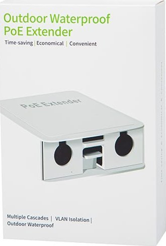 Extender PoE i jashtëm Winext 5 porte, 1xPoE IN 4xPoE OUT, 90W, gri