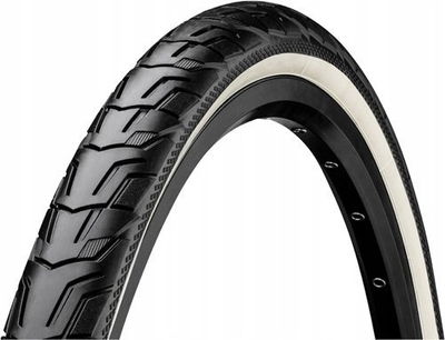 Gomë biçiklete Continental Ride City Reflex, 700 x 42C 40C, tel çeliku, e zezë me reflektues të bardhë
