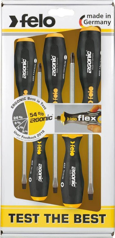 Set kaçavidash Felo Ergonic, 5 copë, për goditje