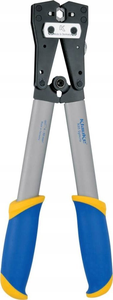 Pincë presimi Klauke K05D, 6–50 mm², për kabllo dhe konektorë, gri e zezë