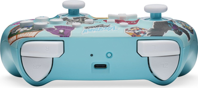 Kontrollor wireless PowerA Enhanced për Nintendo Switch, Fortnite Sticker Mania, Bluetooth, i kaltër