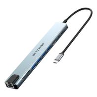 Hub USB C BlitzWolf BW-TH5, 10 në 1, me Ethernet, argjendtë