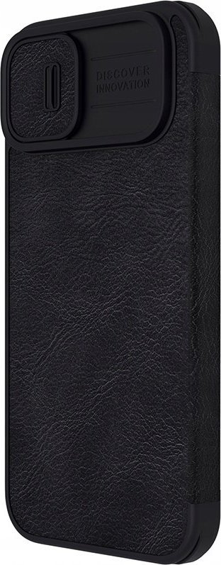 Kllëf telefoni Nillkin Qin Book PRO për iPhone 14, lëkurë PU, me xhep karte, ngjyrë e zezë