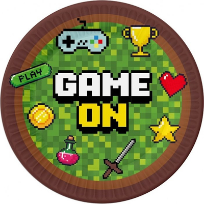 Pjata letre Godan Game On, 18 cm, 6 copë, jeshile