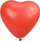 Декоративни балони срце Red Heart, 28cm, 100 парчиња, црвени