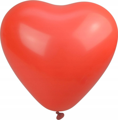 Декоративни балони срце Red Heart, 28cm, 100 парчиња, црвени