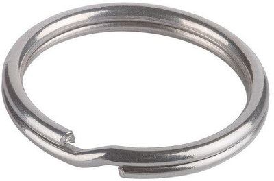 Unaza çelësash nickel, diametër 24mm, metalike, ngjyrë argjendi
