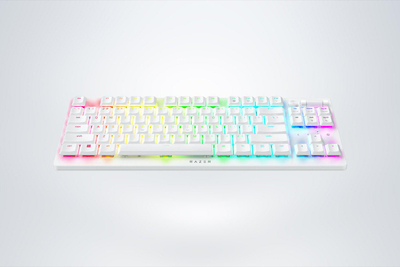 Tastierë gaming Razer DeathStalker V2 Pro Tenkeyless, wireless, low profile, e bardhë