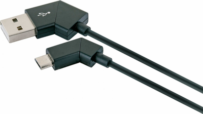 Kabllo USB Schwaiger LKW120M533, USB A me microUSB, 1.2 m, e zezë