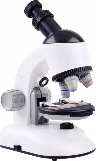 Set mikroskop laboratorik për kalamaj Zauber ZA3685, 3 zmadhime, ndriçim me llampë, shumëngjyrësh
