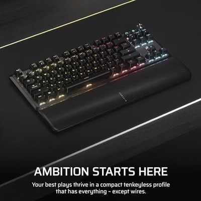 Tastierë gaming CORSAIR K70 CORE TKL, pa tela, mekanike RGB, e zezë