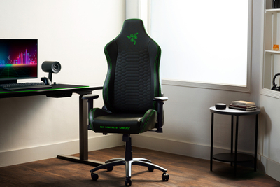 Karrige gaming Razer Iskur X, ergonomike, për PC, e zezë me detaje jeshile