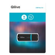 USB QILIVE Flash Drive 2.0, 16GB, e zezë