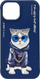 Këllëf telefoni Audi Nimmy Case për iPhone 15 6.1", me figurë Glasses Cool Cat, blu