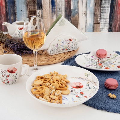 Pjatë e thellë për supë Orion POPPY, porcelan, 20.5 cm, shumëngjyrëshe