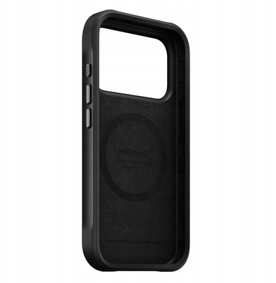 Kapak telefoni Nomad Rugged për iPhone 17 Pro, lëkurë Horween, i zi