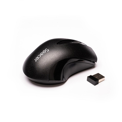 Безжичен глушец Spacer SPMO-W12, 1000 DPI, 3 копчиња, црн