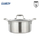Tenxhere me kapak Heinner Titanium, 5L, çelik inox, argjend