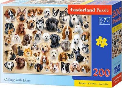 Puzzle Castorland Collage me Qen, 200 copa, për mosha 7+