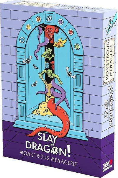 Set figurash kartoni Slay the Dragon Monstrous Menagerie, 103 tokenë, për RPG, anglisht