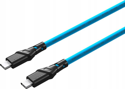 Kabllo USB C në USB C Mathorn MTC-210, 2m, 100W, blu Arctic